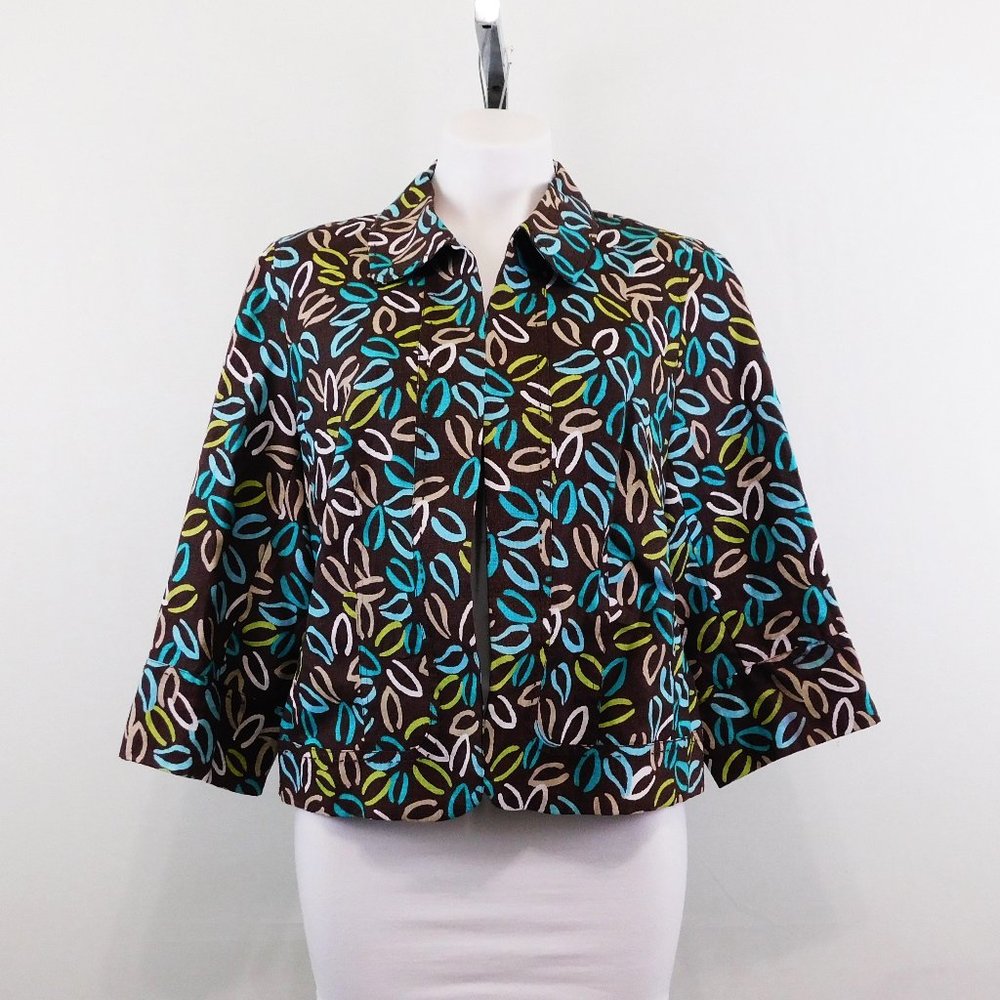Kim Rogers‎ Brown Multi color Women Blazer